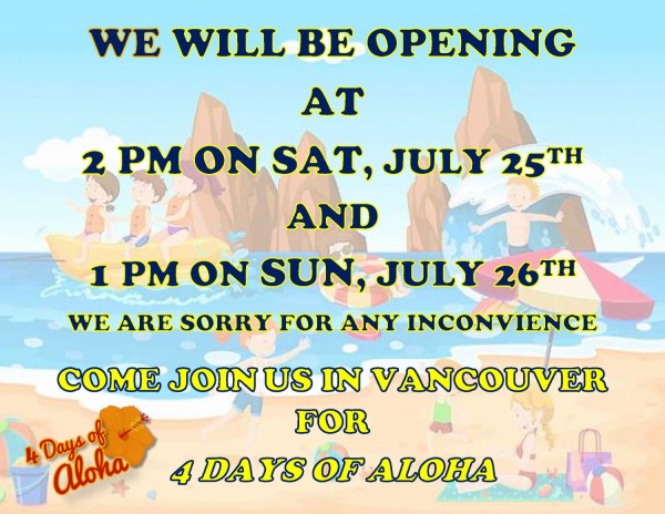 Opening Late.....